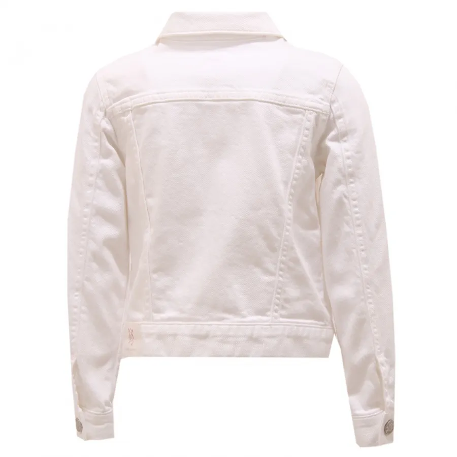 0850T giubbotto girl bimba MAURO GRIFONI cotton white jacket