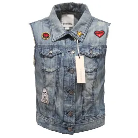 0923T giubbotto jeans smanicato girl DIESEL sleveless jacket bimba