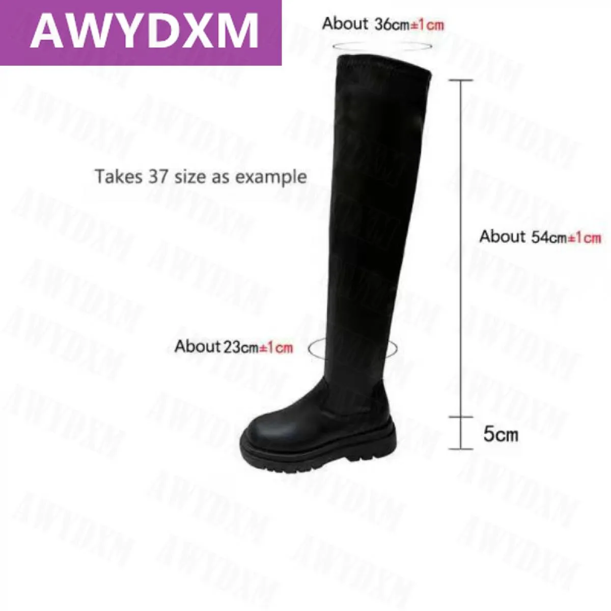 2022 Nuovo Inverno Neve Antiscivolo Piattaforma Donne Botas Designer Stretch Stivali Alti Tacchi Medi Partito Sopra Il Ginocchio