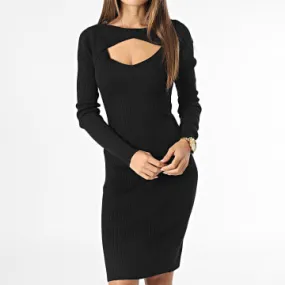 Abito donna a maniche lunghe T1742 Nero