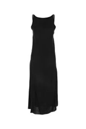 Black satin Junia dress    