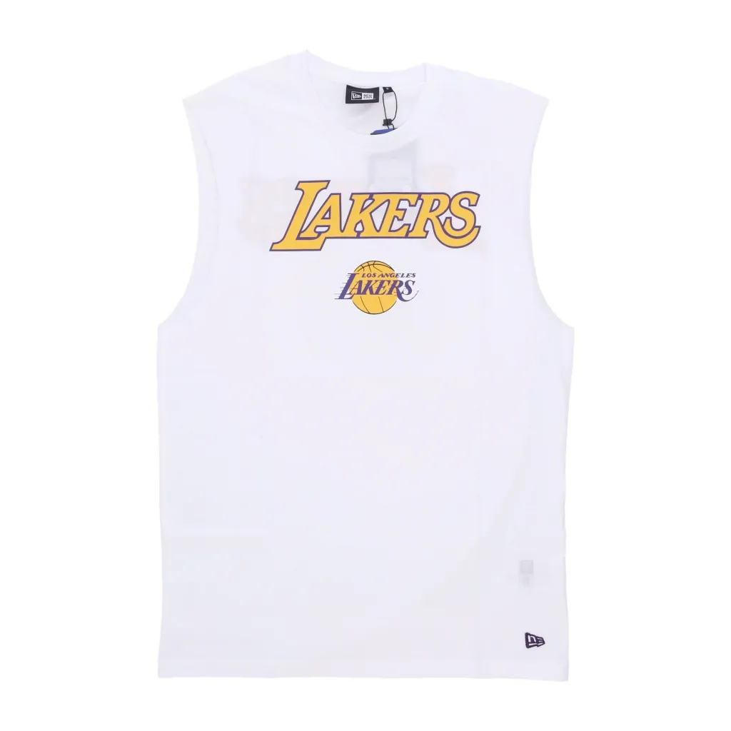 canotta uomo nba team logo sleeveless tee loslak WHITE/AUTHENTIC GOLD