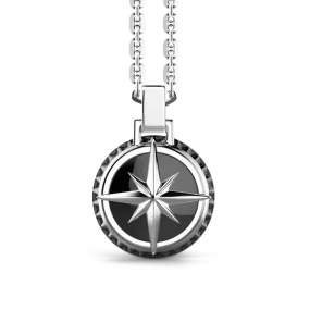 Collana Zancan in argento con pendente a rosa dei venti.
