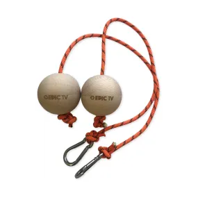 EpicTV Wooden Pull-Up Balls - Palline in legno per allenamento forza