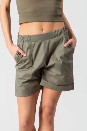 EVERLAST BERMUDA POPELINE DESERT AIR Donna Military Green