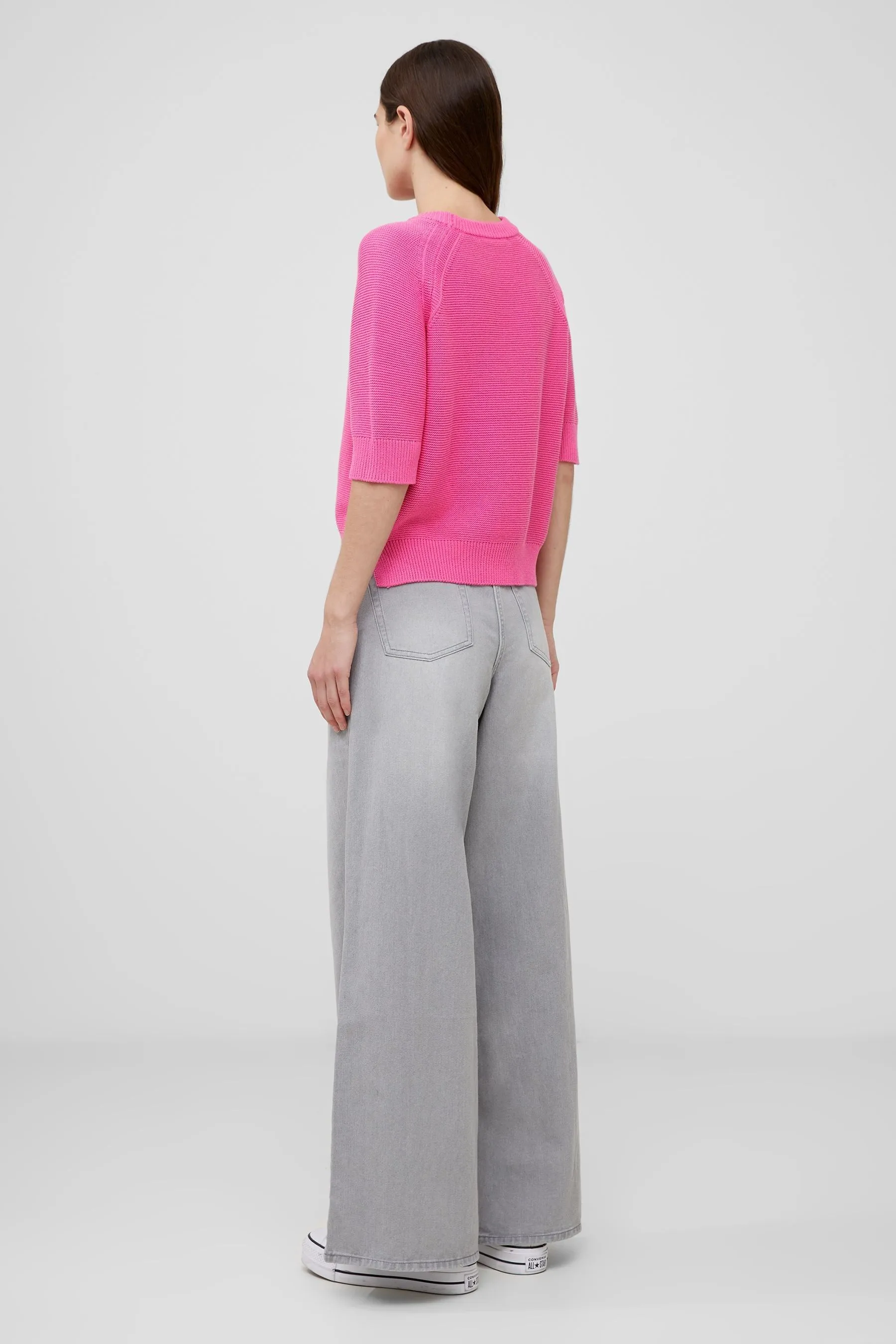 French Connection Lily Mozart Short Sleeve 100% Cotton Jumper    