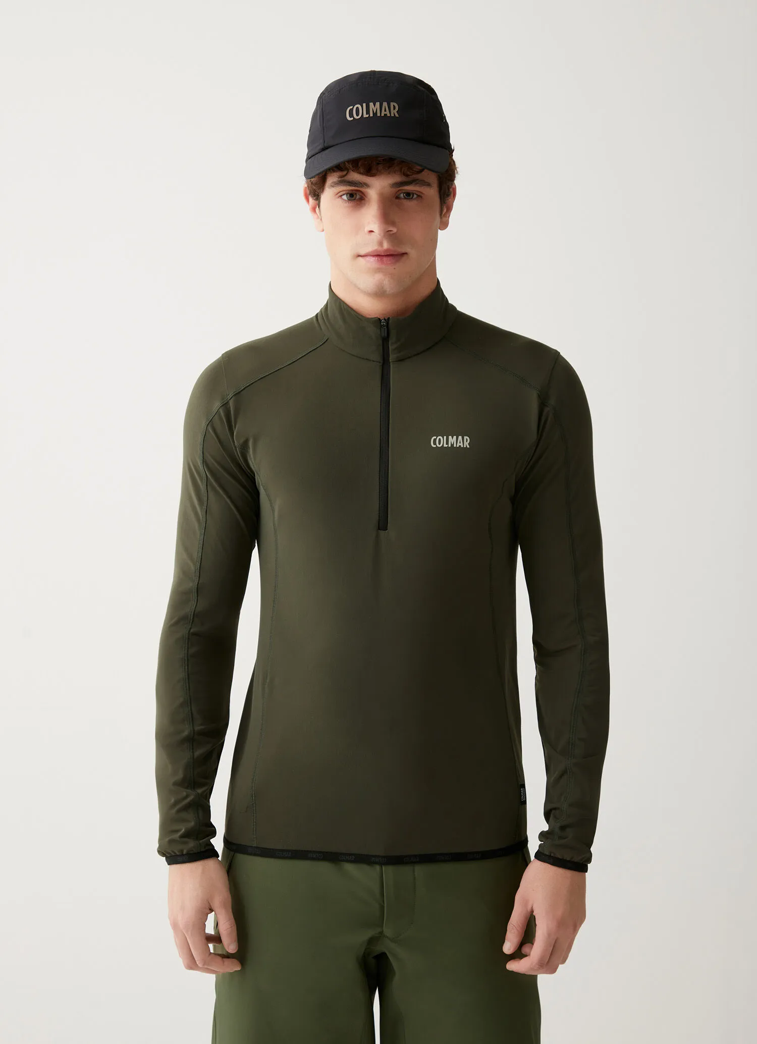 Half-zip technical ski sweater