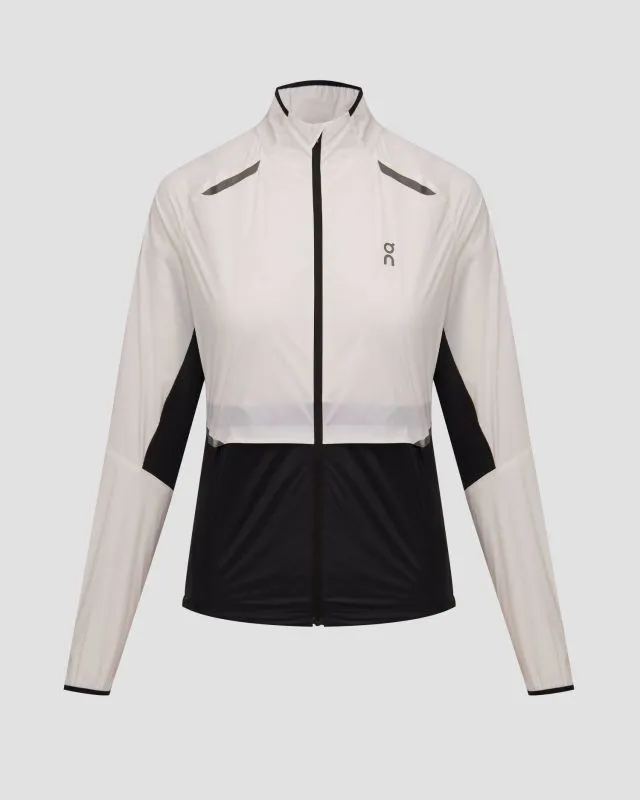 Kurtka biegowa damska On Running Weather Jacket 1WE10370462-white-black