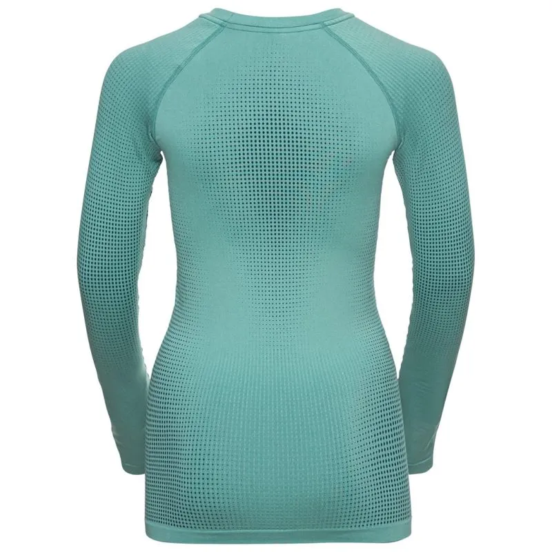 Maglietta a maniche lunghe Odlo Performance Warm Eco (Blue wing teal/Polynya) Donna