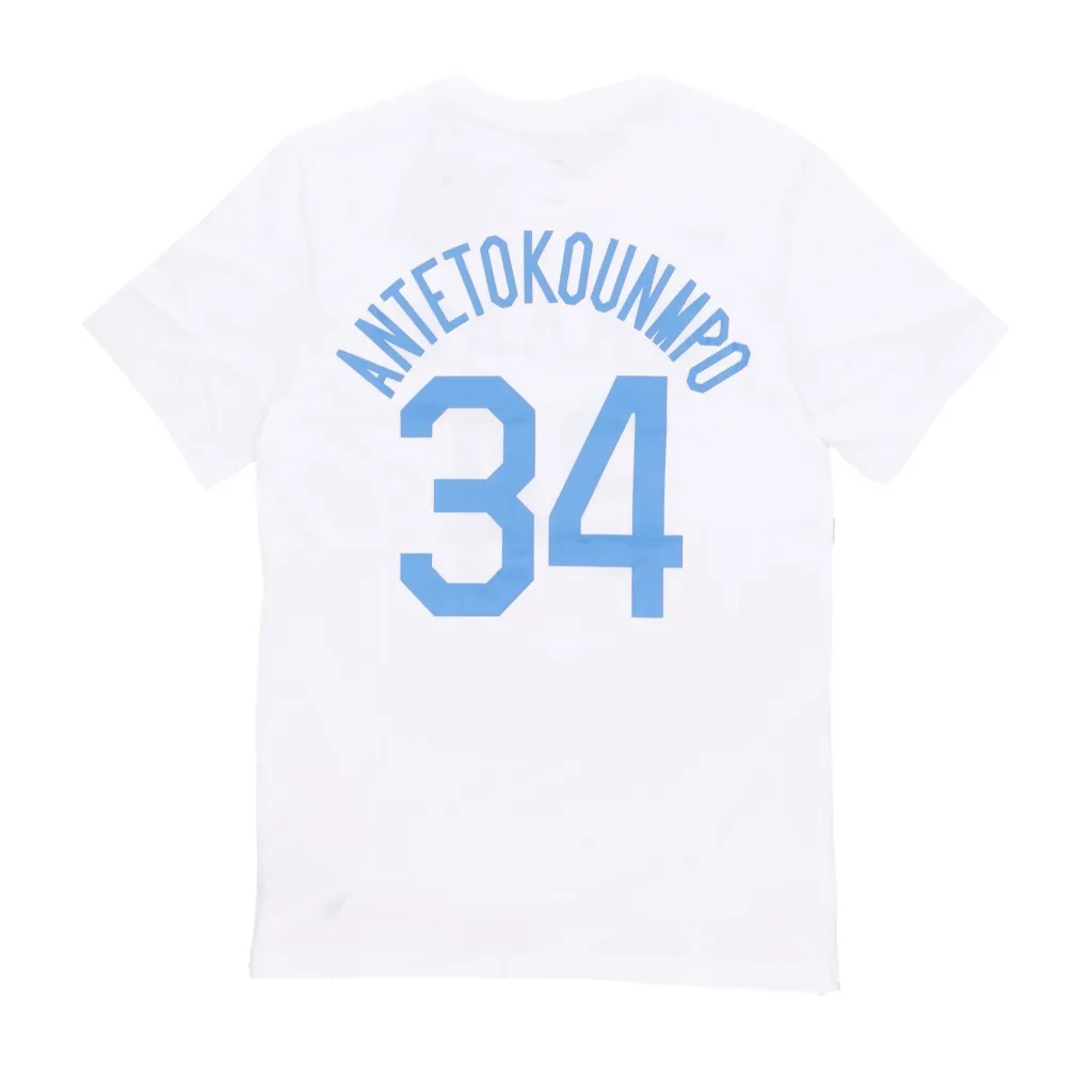 maglietta uomo nba tee greece no 34 giannis antetokounmpo milbuc WHITE