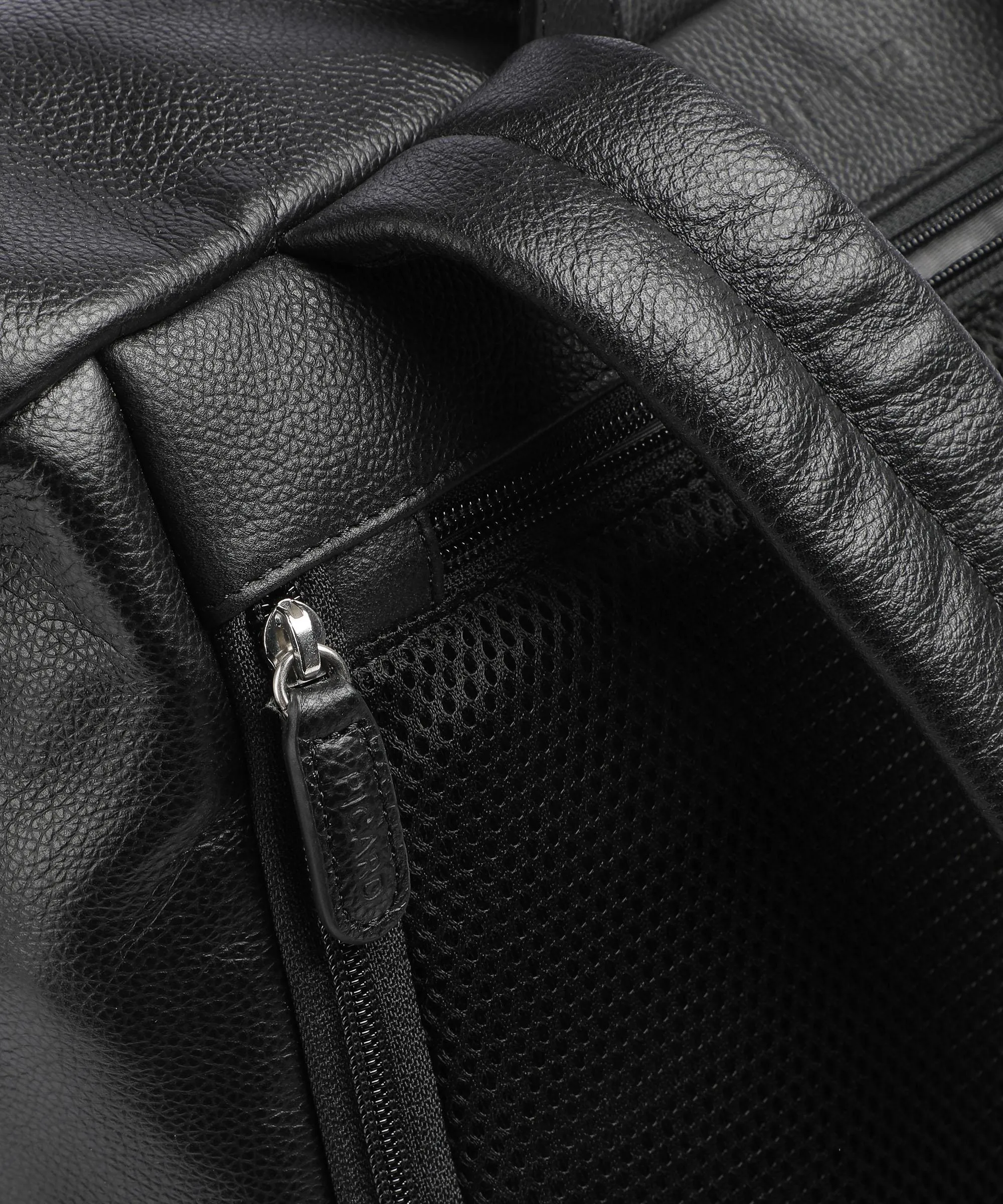  Picard Milano Zaino roll-top pelle di vacchetta grana nero  