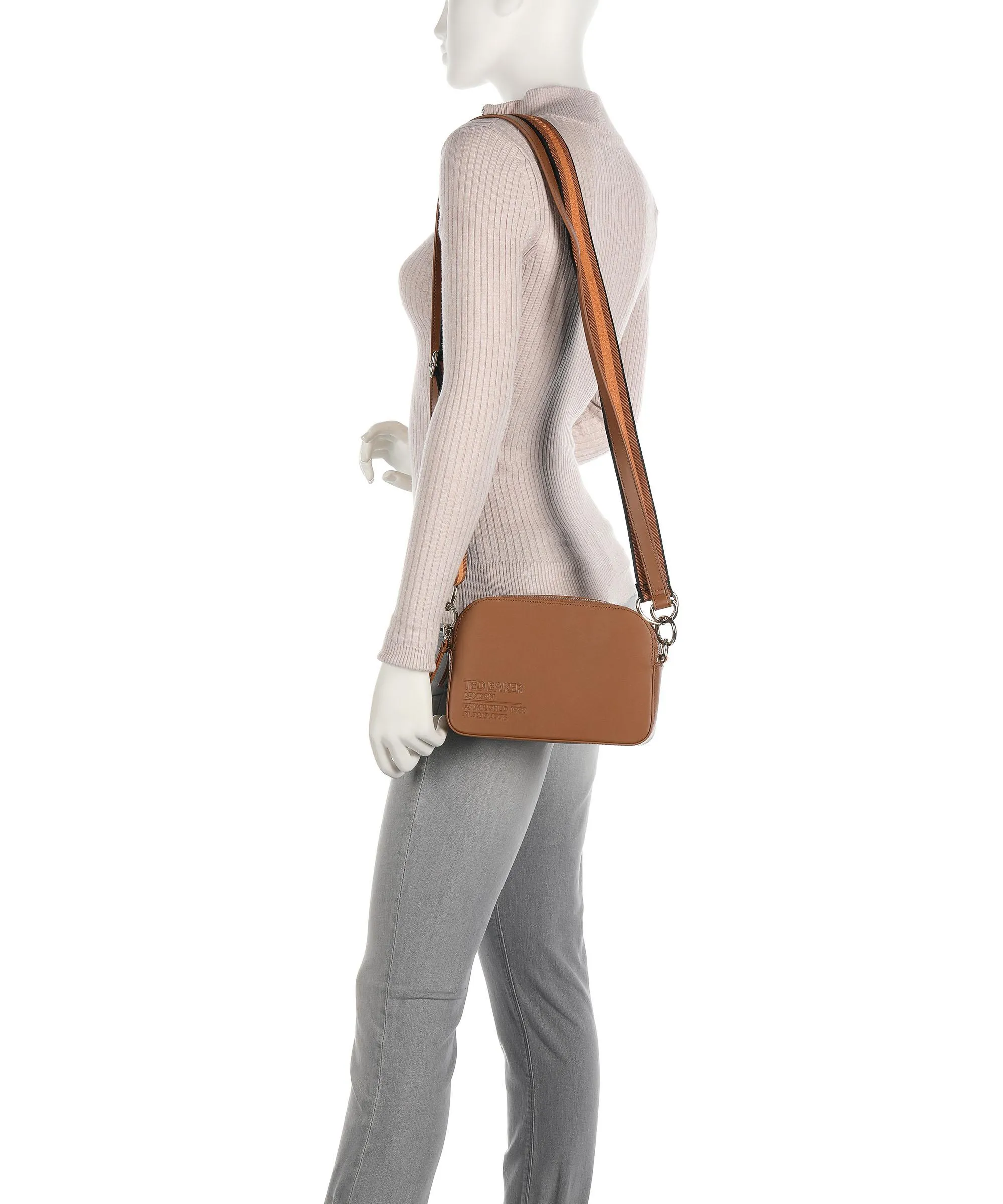  Ted Baker Darcelo Borsa a tracolla pelle di vacchetta liscia noce  